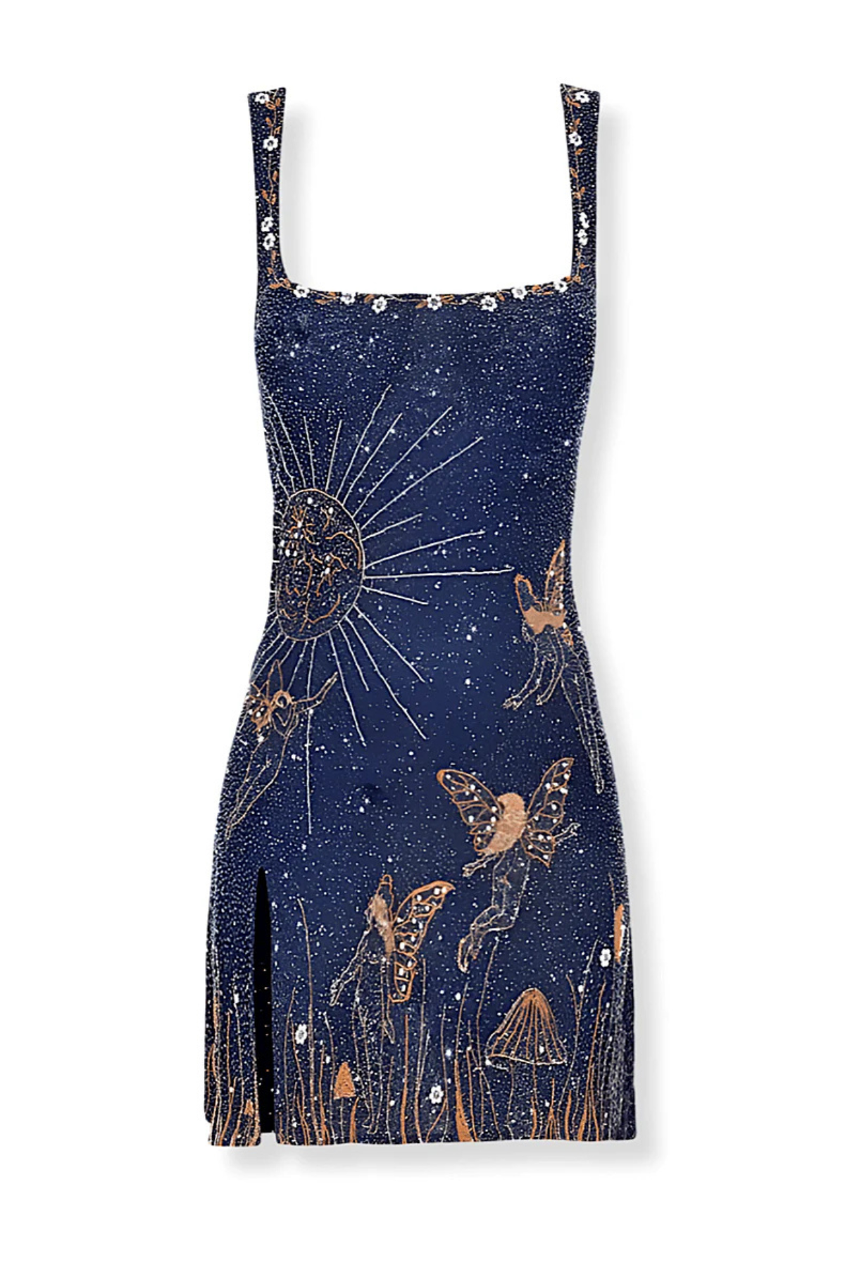 Alessia Rhinestone Celestial Mini Dress