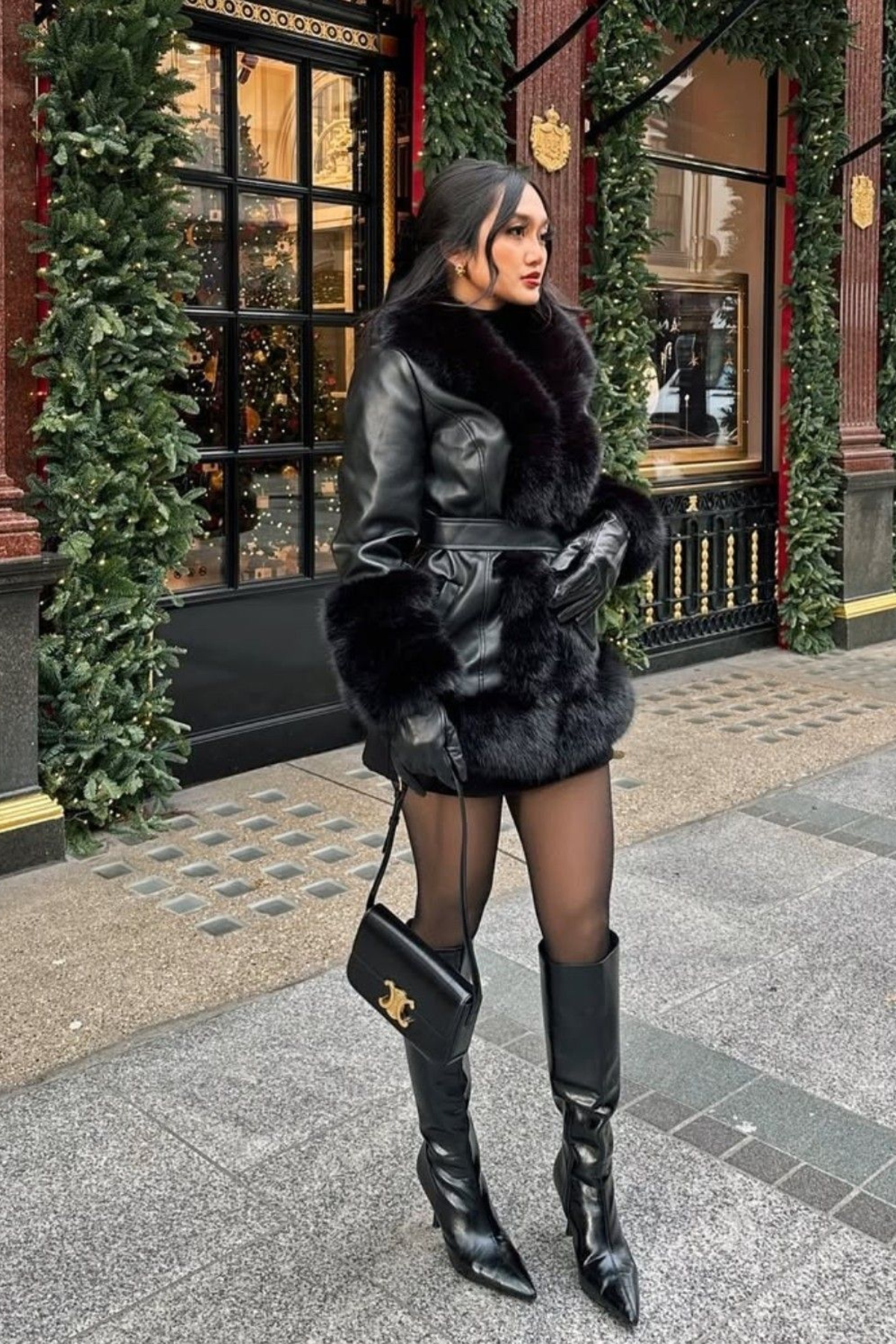 Luna Faux Fur Belted Coat