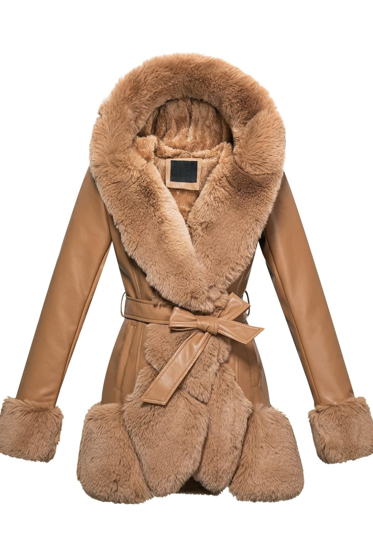 Luna Faux Fur Belted Coat