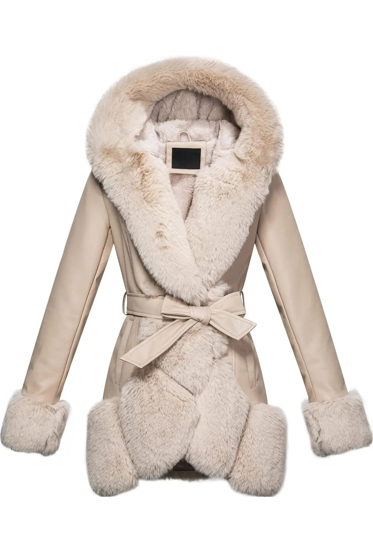 Luna Faux Fur Belted Coat