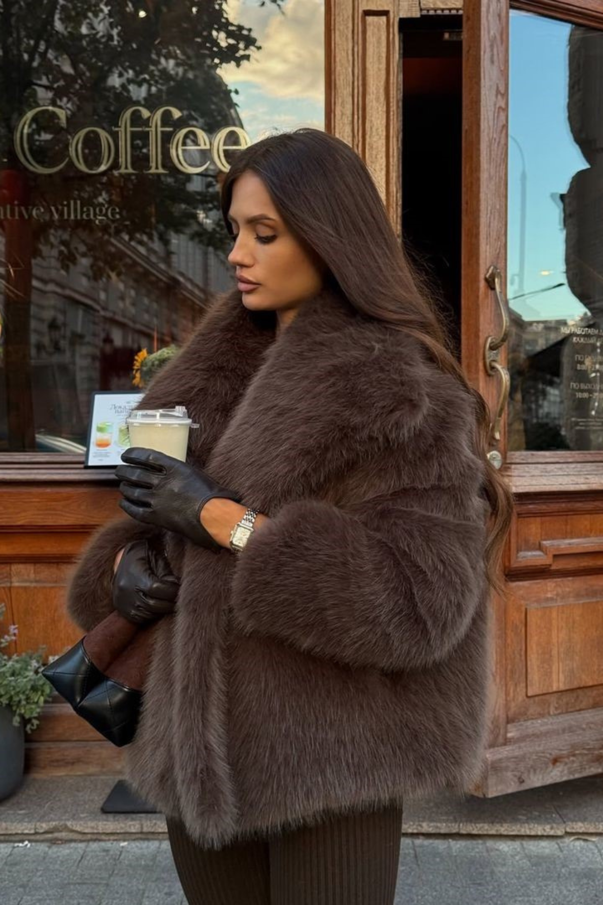 NOIRÉ Faux Fur Jacket