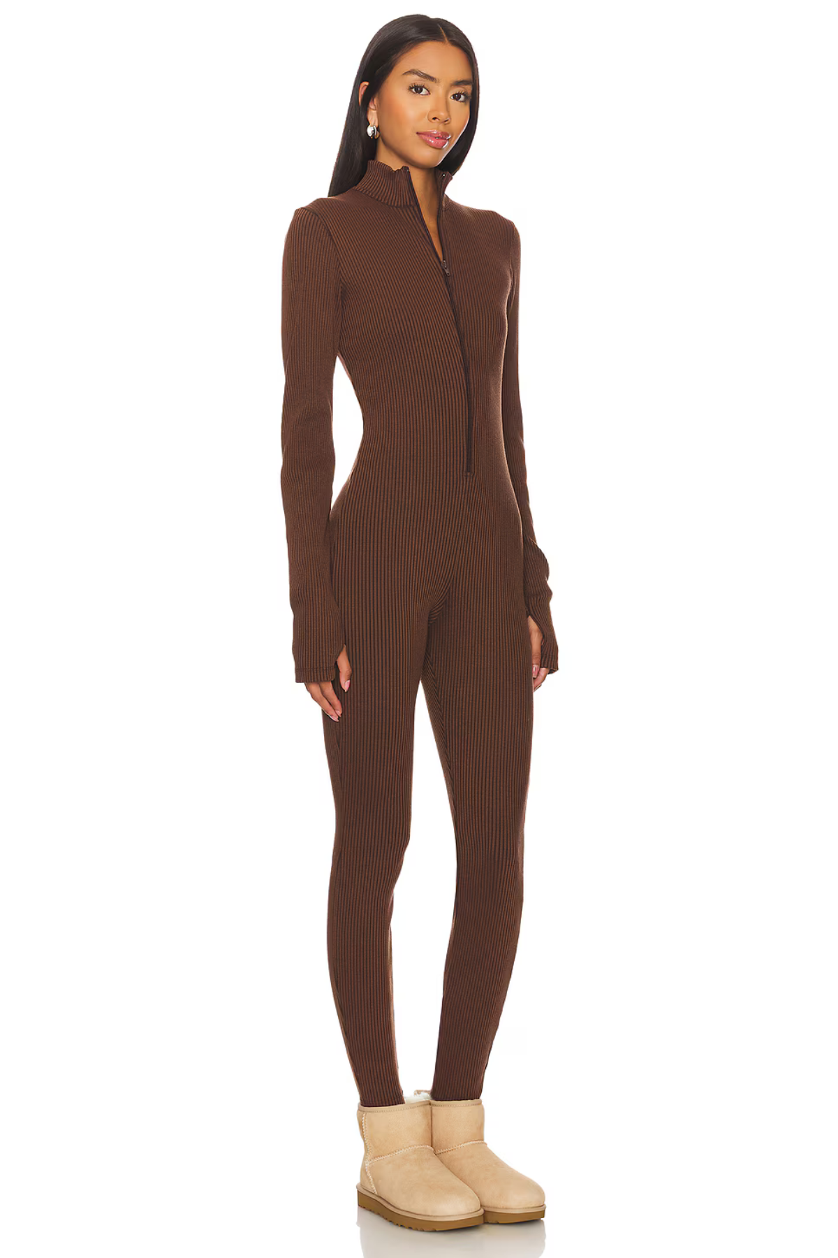 Mia Zip Ribbed Jumpsuit