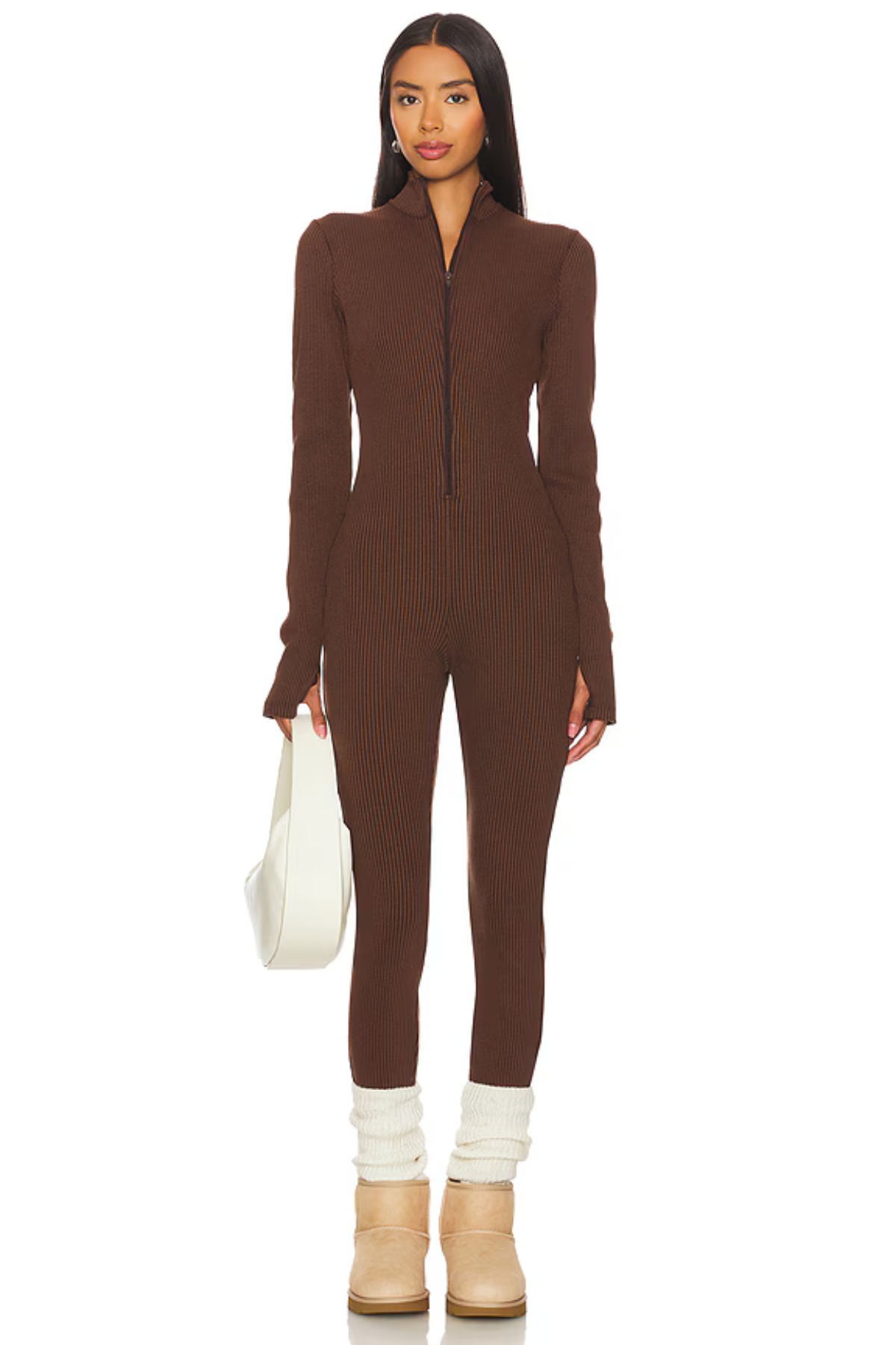Mia Zip Ribbed Jumpsuit