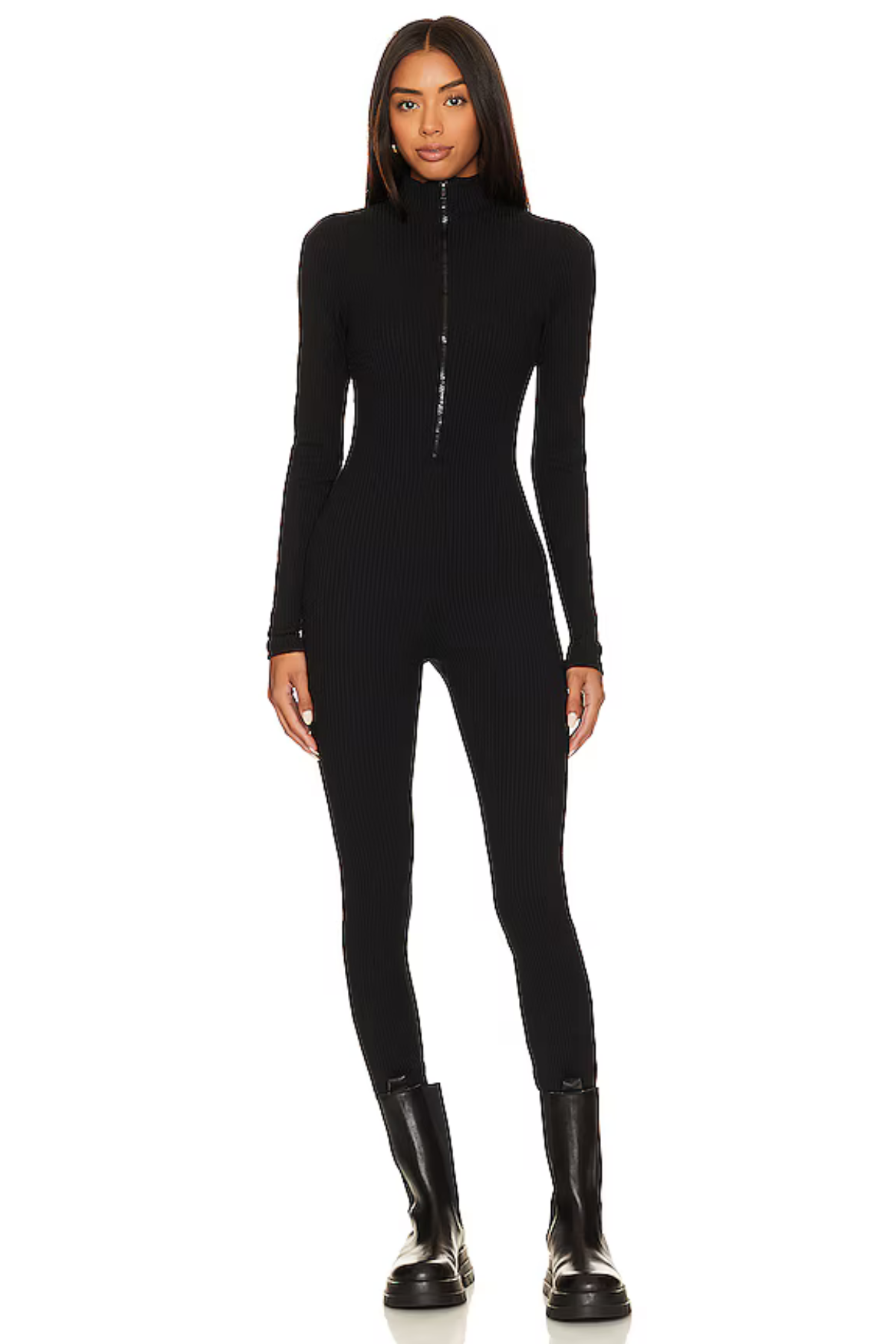 Mia Zip Ribbed Jumpsuit