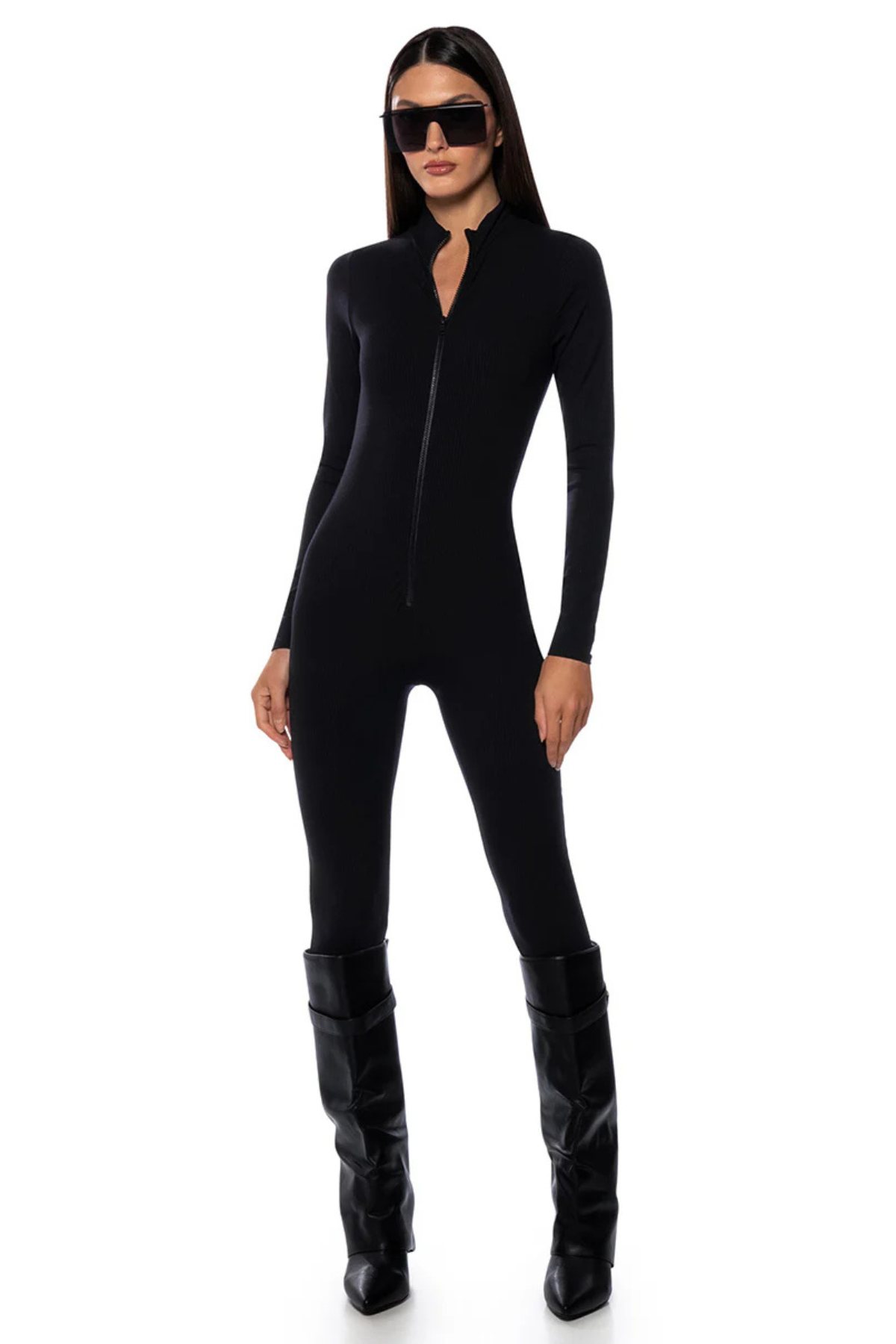 Mia Zip Ribbed Jumpsuit
