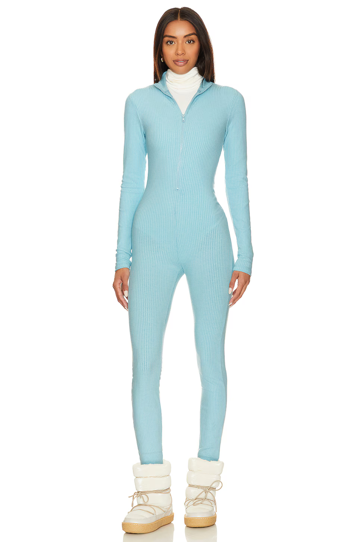 Mia Zip Ribbed Jumpsuit