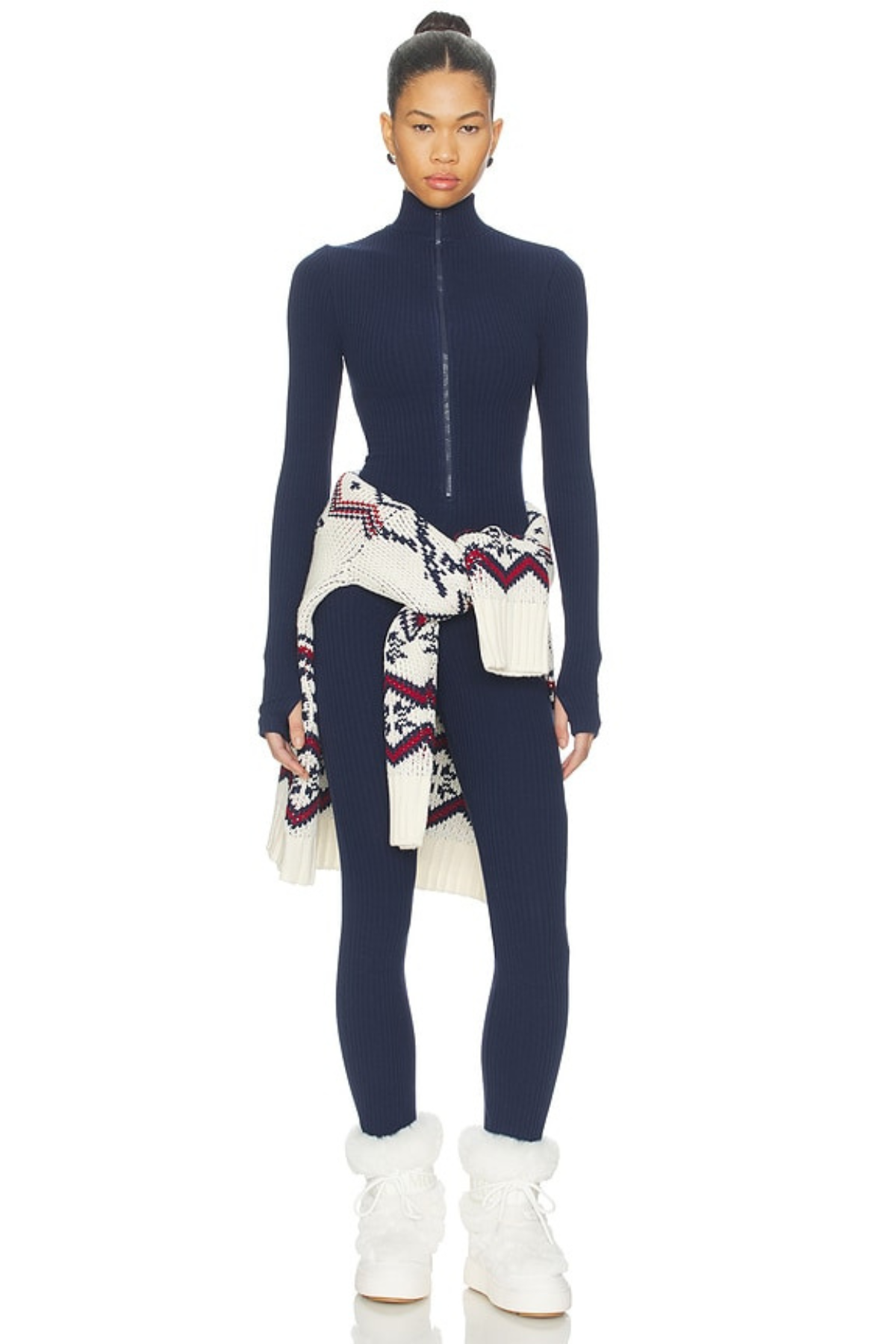 Mia Zip Ribbed Jumpsuit