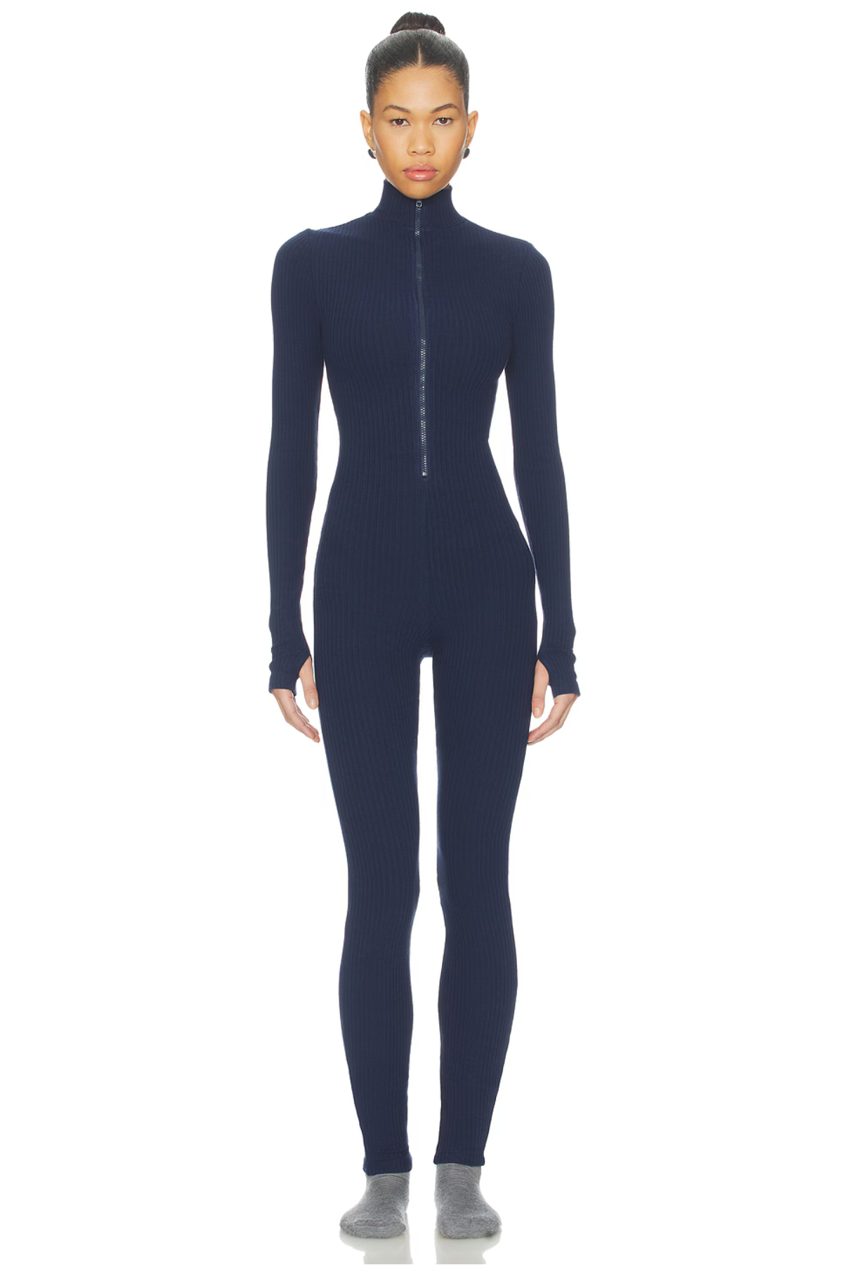 Mia Zip Ribbed Jumpsuit