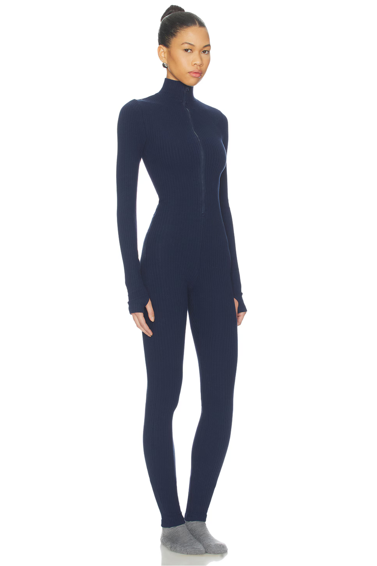 Mia Zip Ribbed Jumpsuit