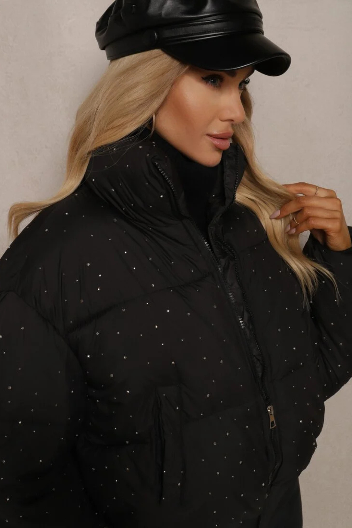 Starlight Rhinestone Puffer Coat