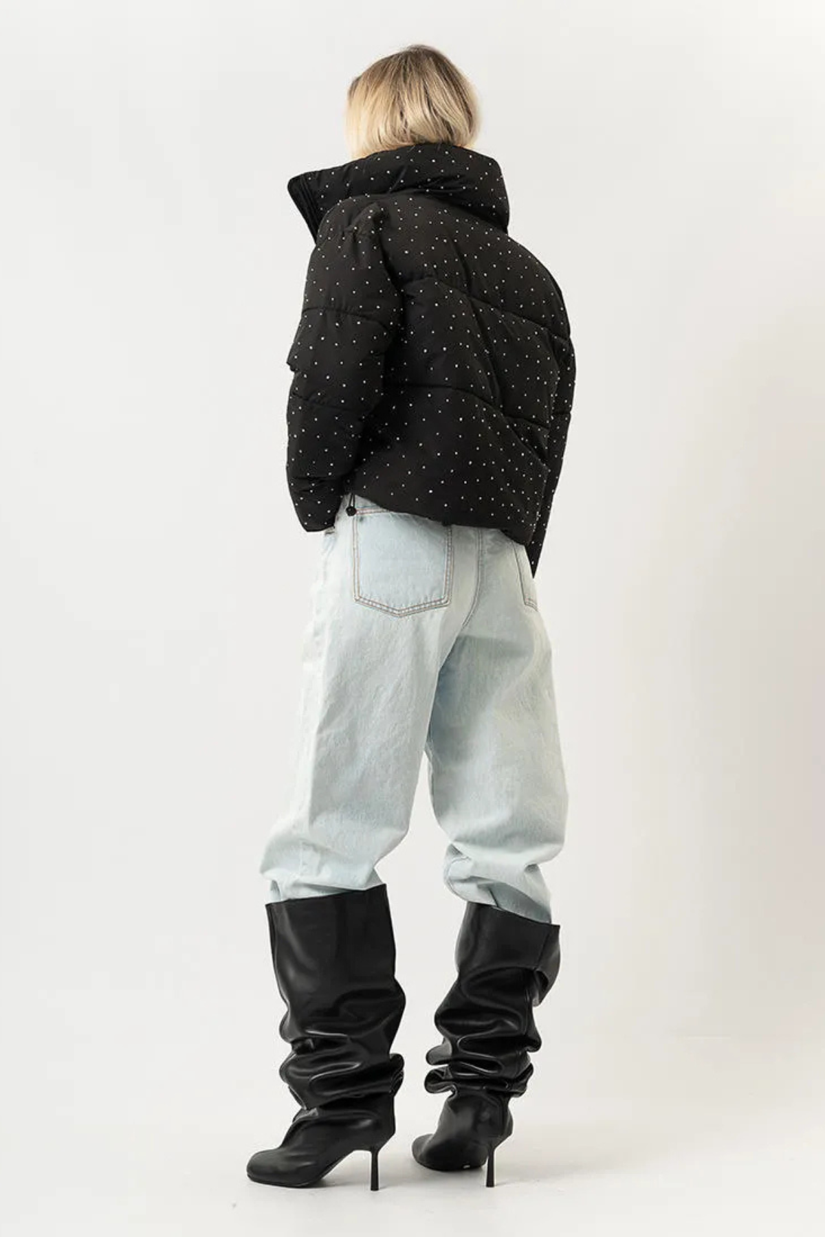 Starlight Rhinestone Puffer Coat