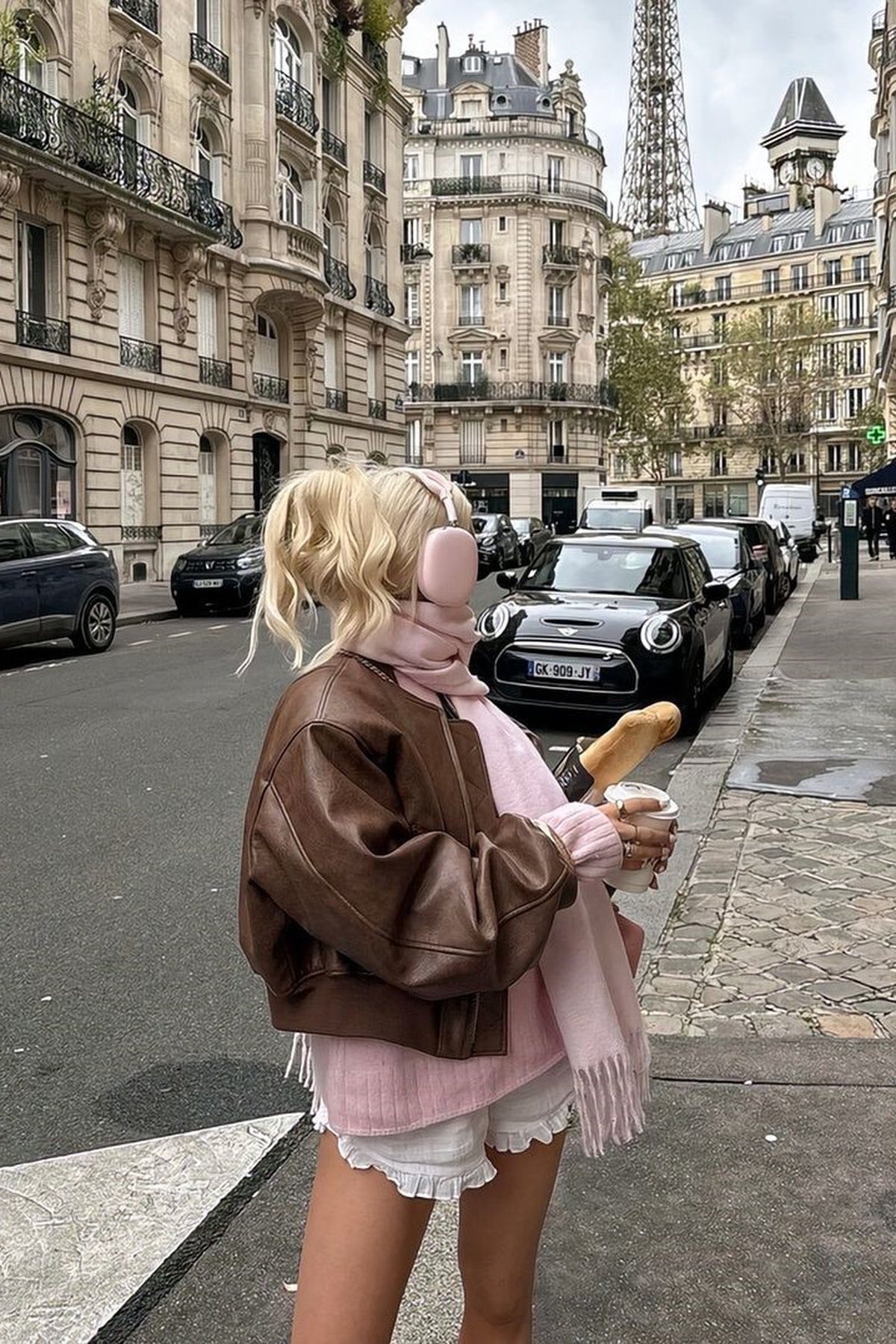 Oversized Cozy Blanket Scarf – Pink Marl