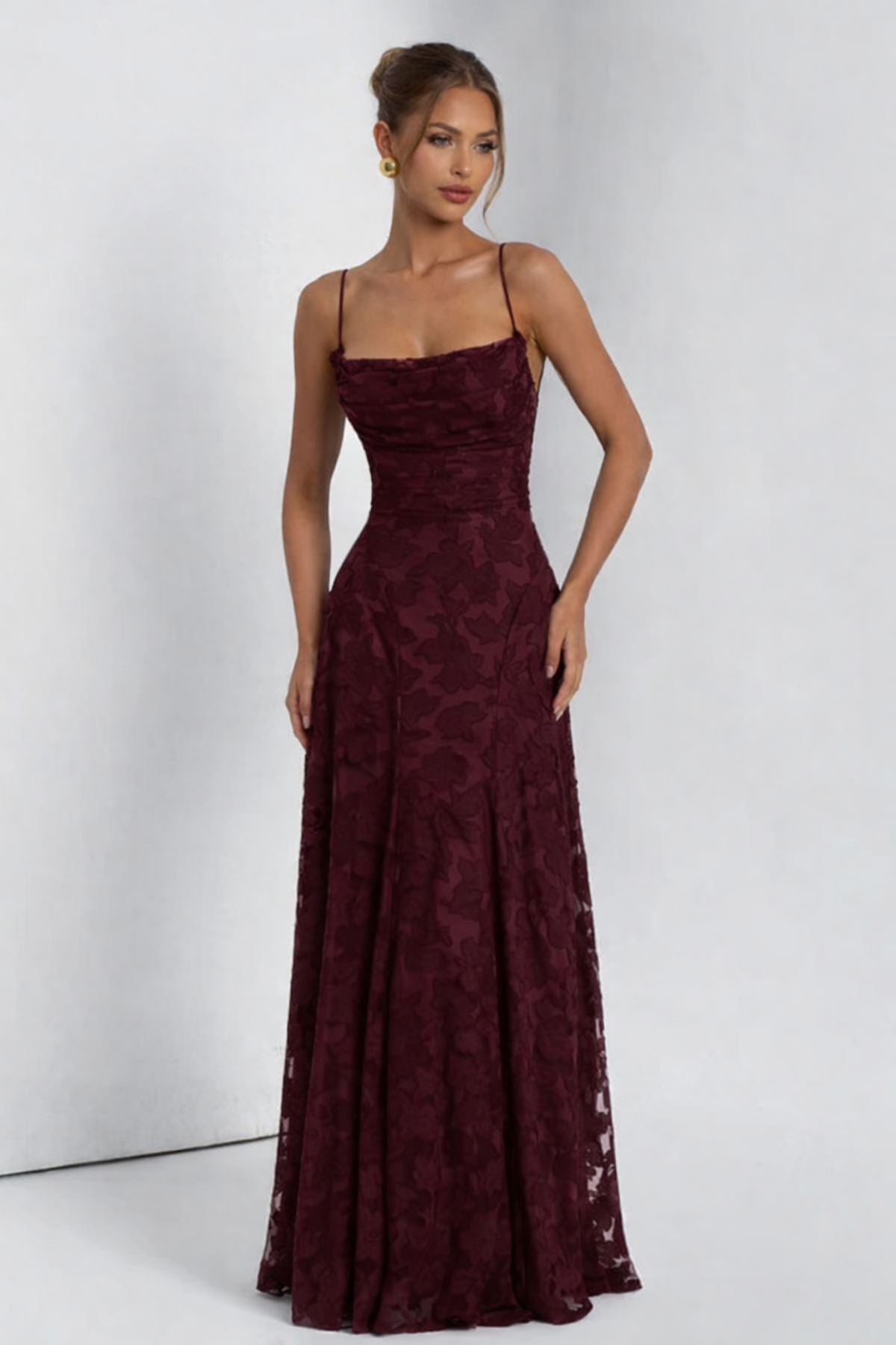 Selene Maxi Dress – Cherry Noir