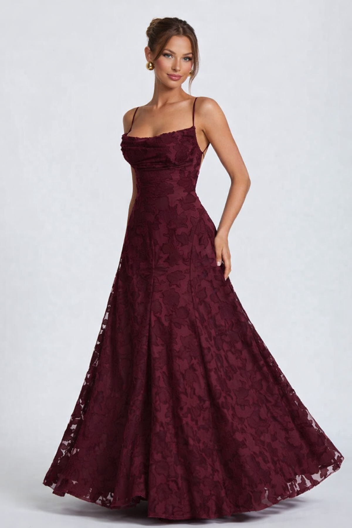 Selene Maxi Dress – Cherry Noir