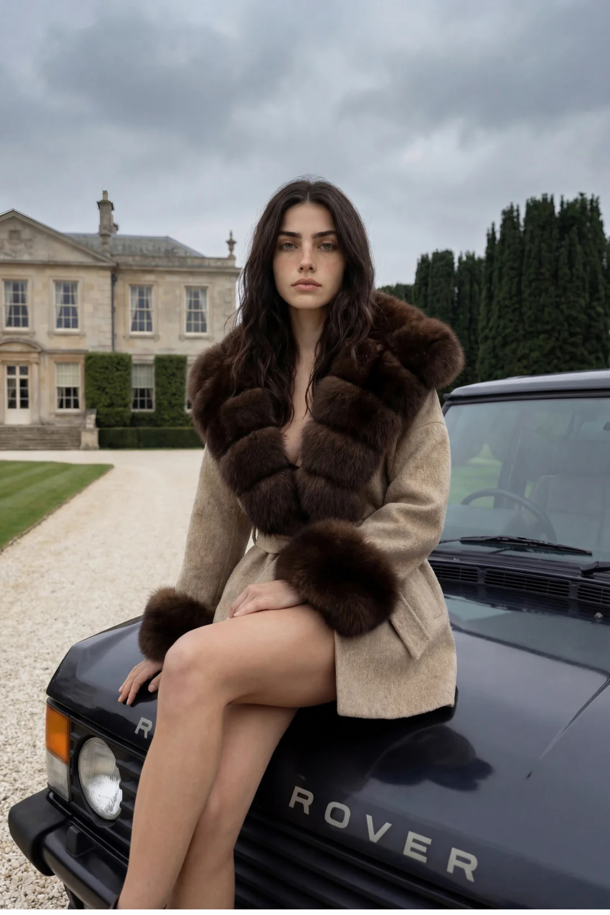 Sienna Faux Fur Wrap Coat