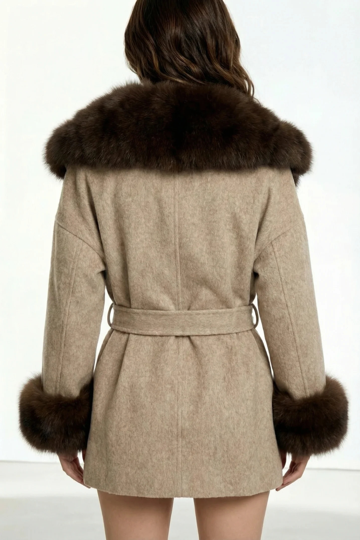 Sienna Faux Fur Wrap Coat