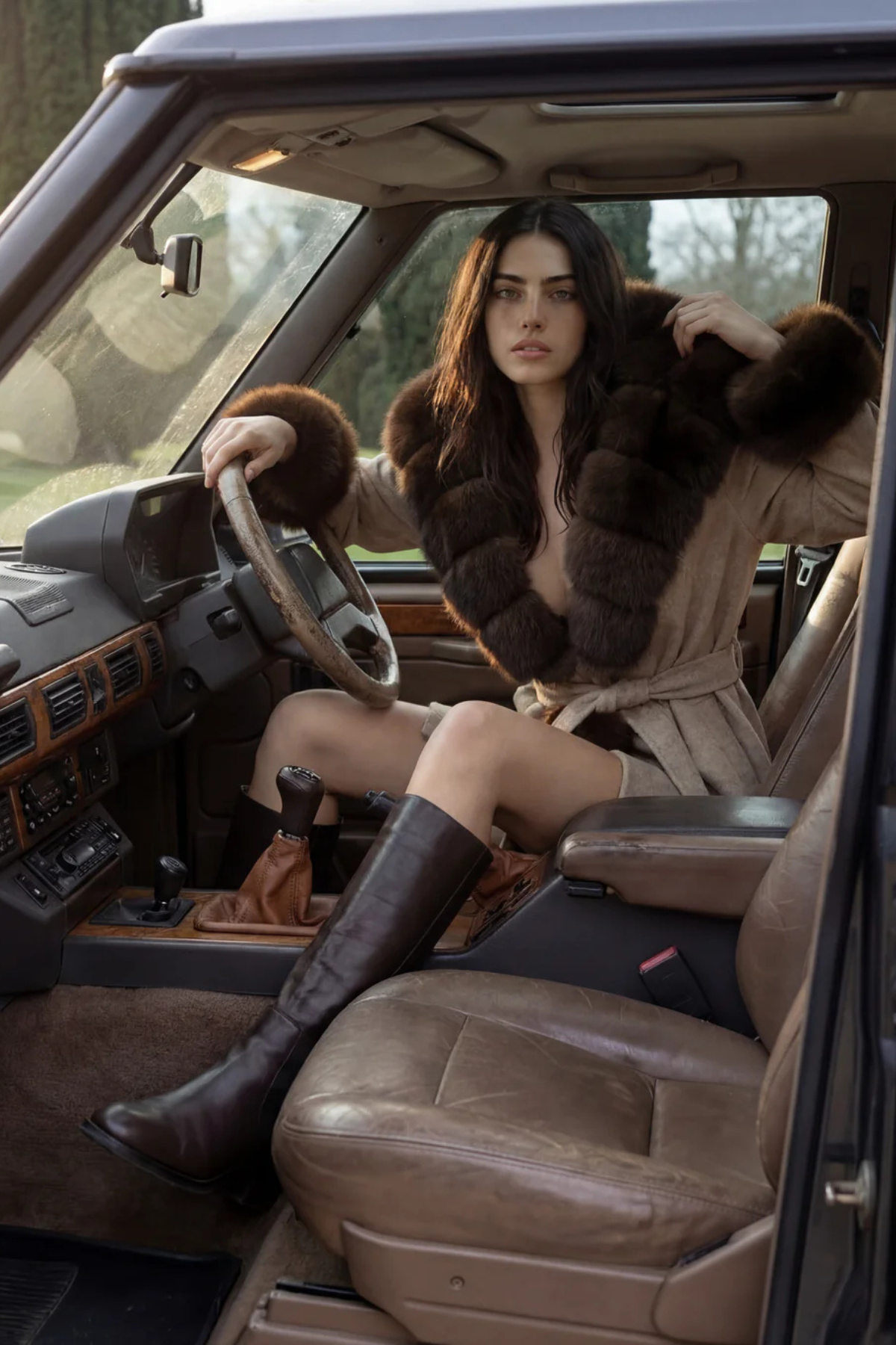 Sienna Faux Fur Wrap Coat