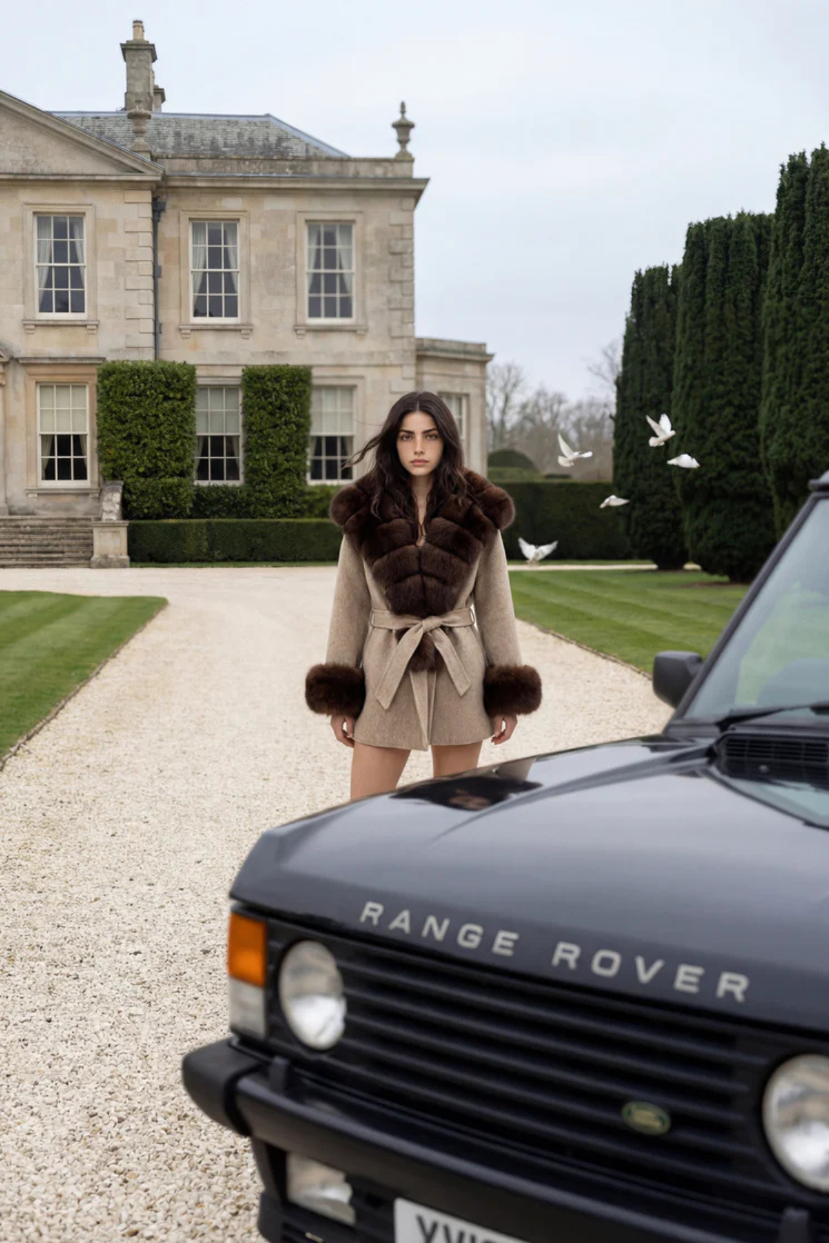 Sienna Faux Fur Wrap Coat