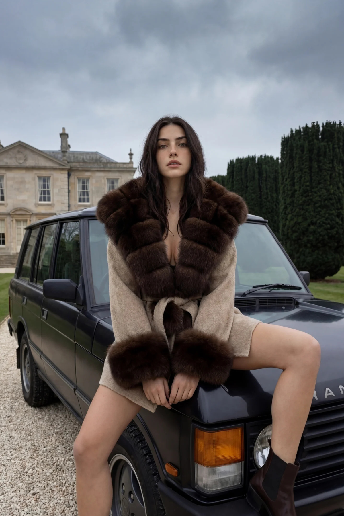 Sienna Faux Fur Wrap Coat