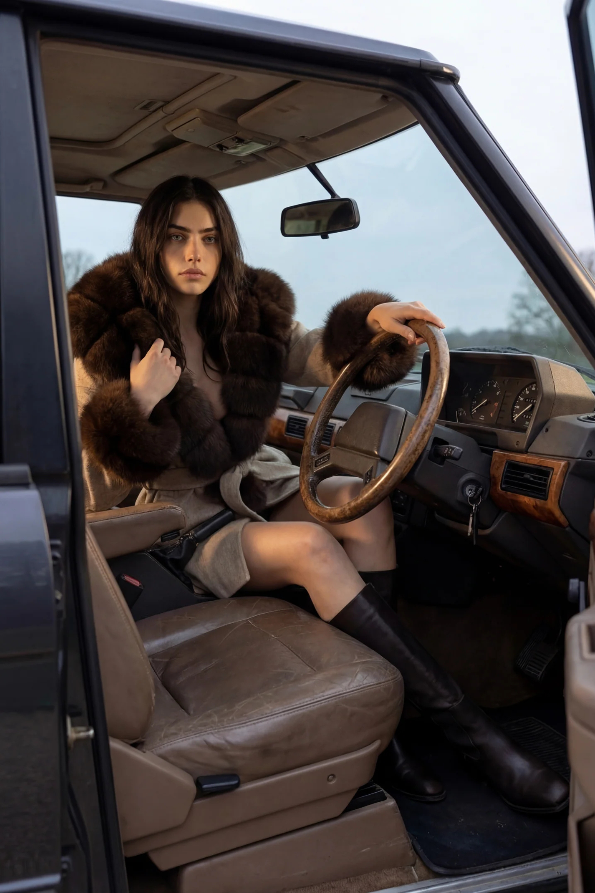 Sienna Faux Fur Wrap Coat