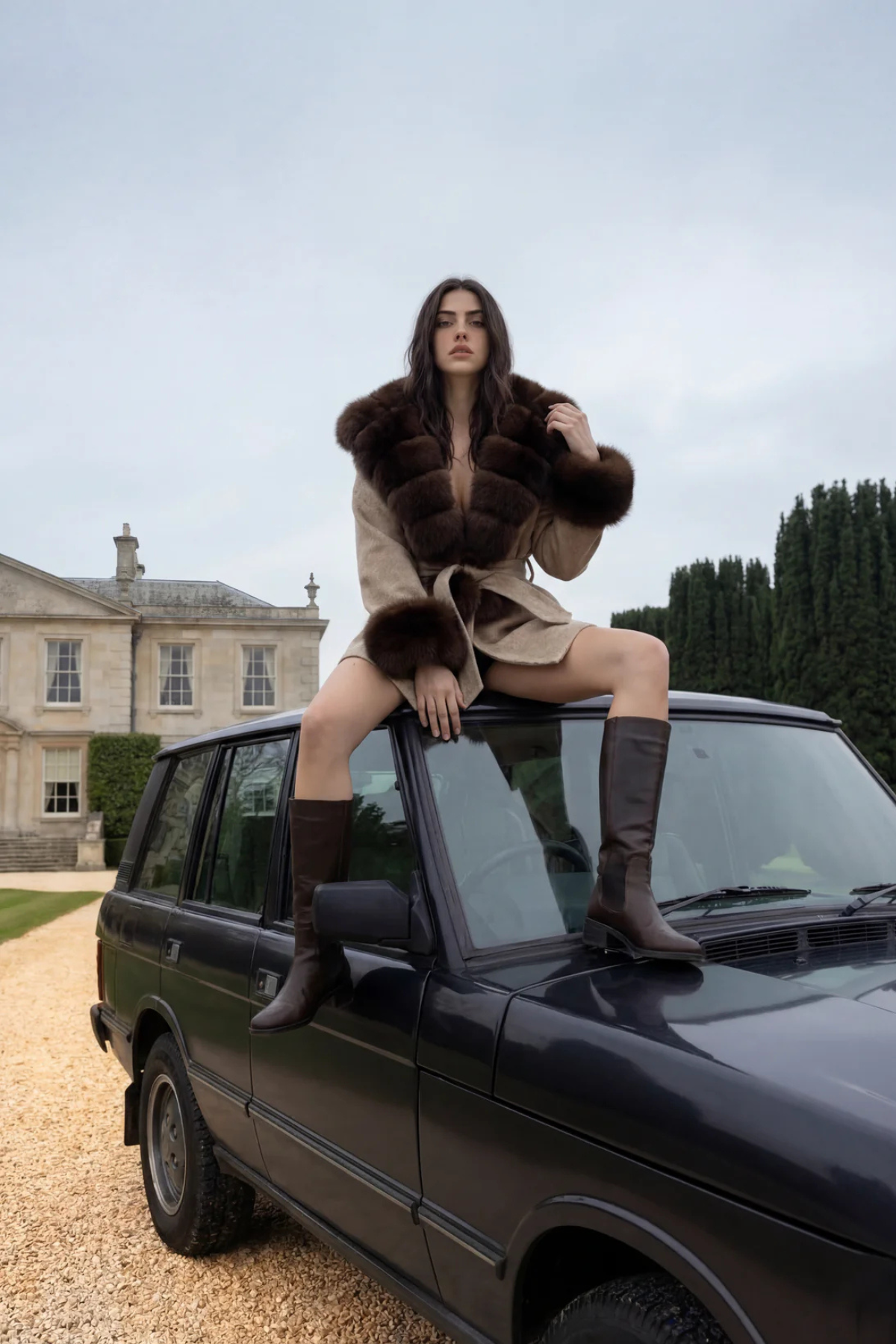 Sienna Faux Fur Wrap Coat