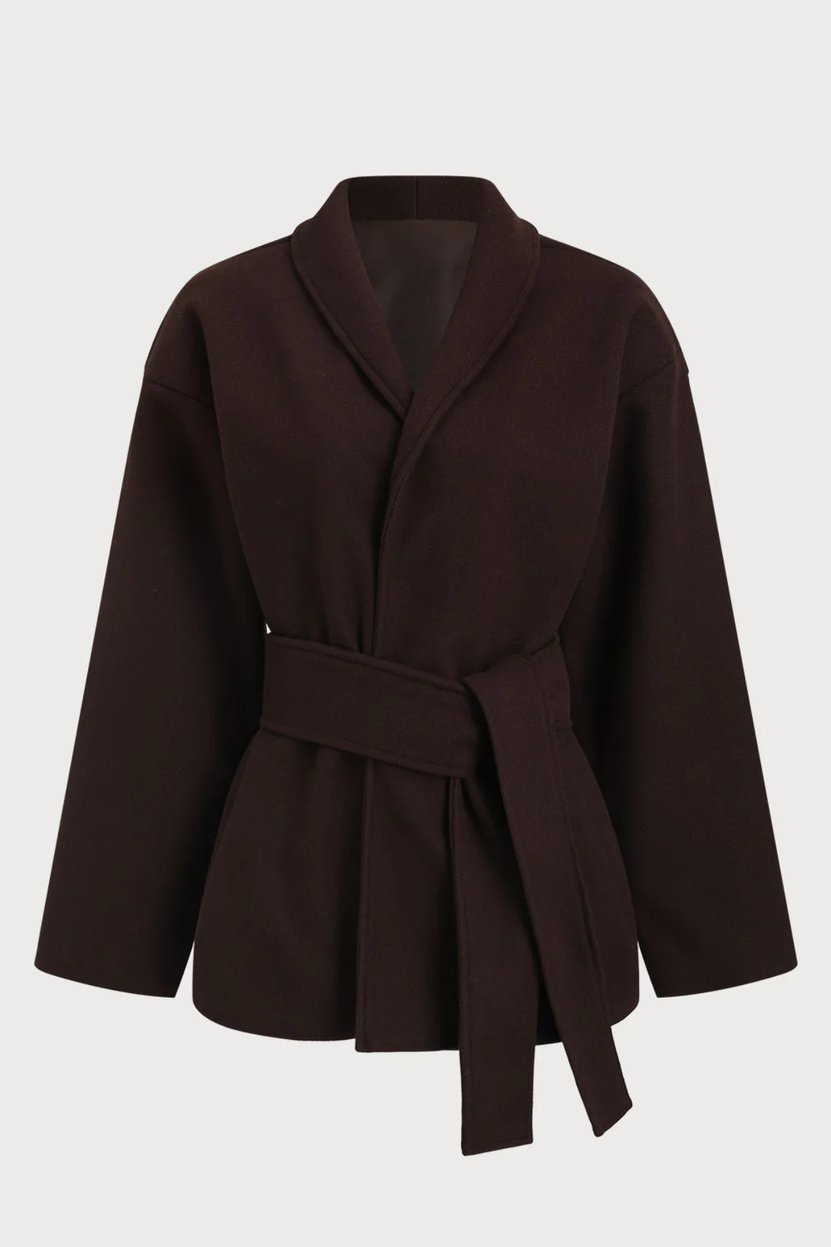 VÉRA Cape Belted Wool Coat
