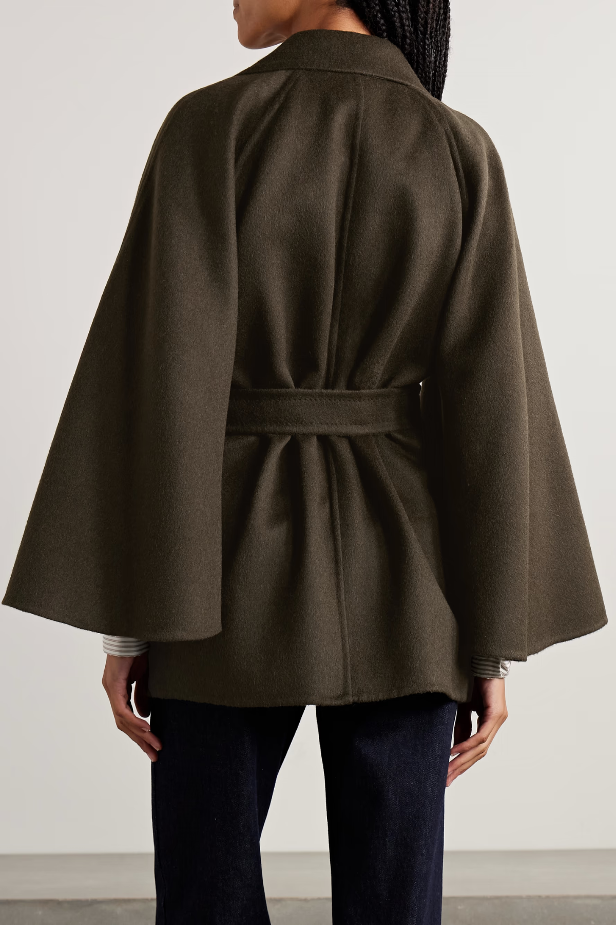 VÉRA Cape Belted Wool Coat