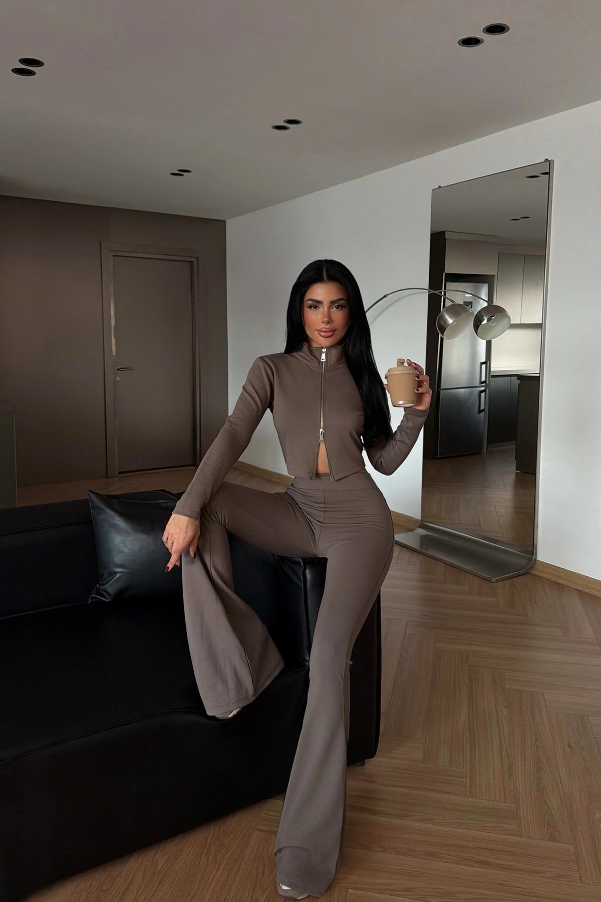 Rylee Zip Sculpt Set - Mocha