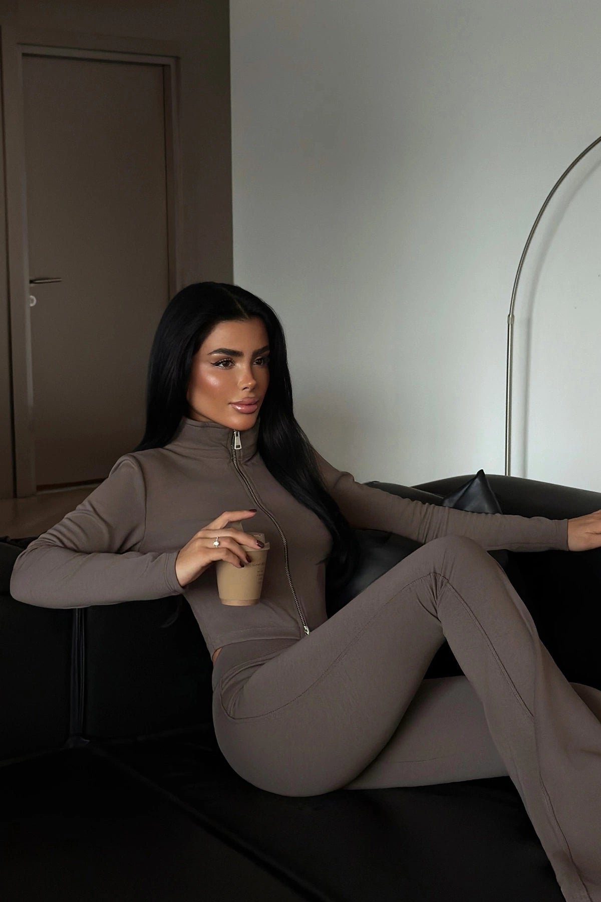 Rylee Zip Sculpt Set - Mocha